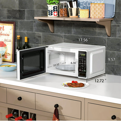 0.7 Cu ft Countertop Microwave Oven, 700 Watts, White New Era Fashion LLc