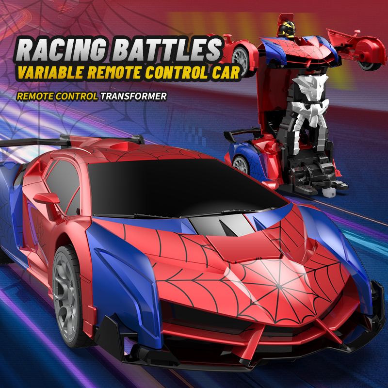 Transforming Remote Control Car Robot, R/C Car Toy, One-Button Deformation, Children's Day Gifts, 1:18 Scale 360°Rotating Drifting, Toys Suitable for Kids Over 3+ Years Old, Educational Toy, Birthday New Era Fashion LLc