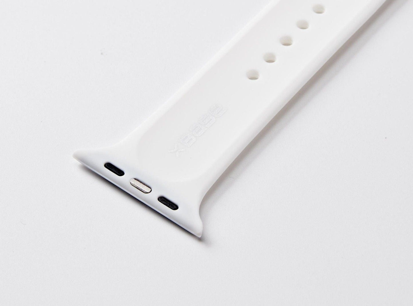 White Silicone Watch Band Made for Apple Watch - Large (42/44/45/49mm) New Era Fashion LLc