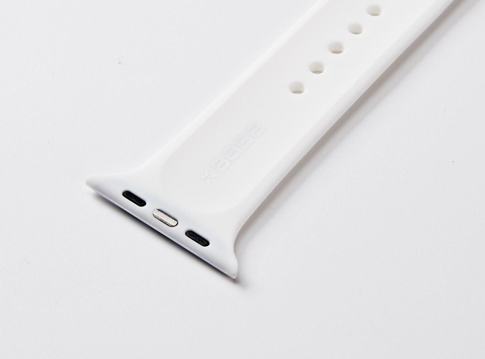 White Silicone Watch Band Made for Apple Watch - Large (42/44/45/49mm) New Era Fashion LLc