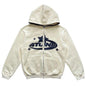 Star Letter Print Hoodie Men Retro Zip Up Long Sleeve Loose Jacket Coats Harajuku Casual Gothic Hooded Sweatshirt Y2K Streetwear New Era Fashion LLc