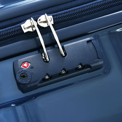 Luggage Set of 3, 20-inch with USB Port, Airline Certified Carry-on Luggage , ABS+PC Hard Shell Luggage with Spinner Wheels, Gradient Blue New Era Fashion LLc