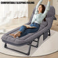 1-pack American style patio folding bed, outdoor patio furniture, comfortable ergonomic single recliner, patio chaise folding bed with mattress, garden, patio furniture, portable patio office camping New Era Fashion LLc