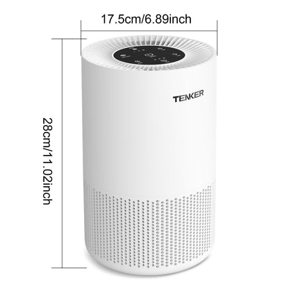 TENKER AP-6980 Air Purifier White US 1300ft² Large Rooms H13 Heap 3-Stage Filtration 3 Speeds 3 Timer w/Light Air Cleaner Machine New Era Fashion LLc