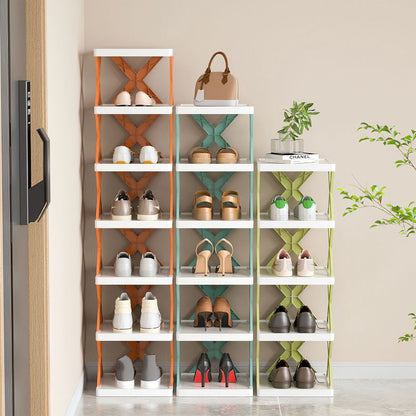 9Tier Narrow Entryway Shoe Rack Plastic Vertical Shoe Organizer Space Saving Free Standing Shoes Storage Shelf Closet Hallway New Era Fashion LLc