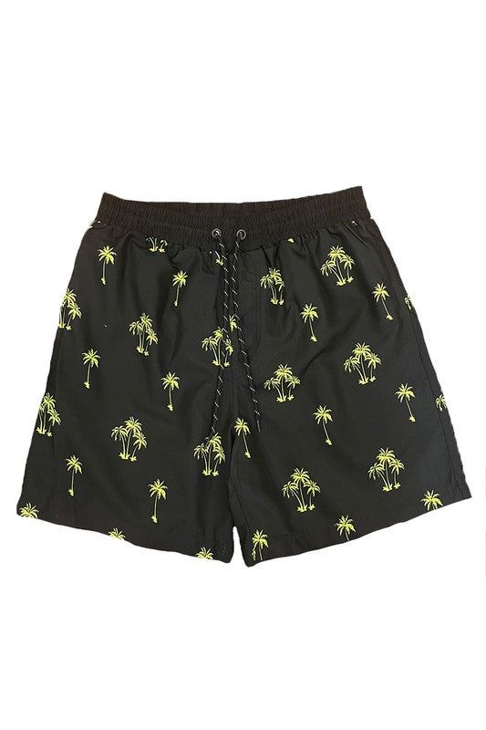 Palm Tree Print Swim Shorts New Era Fashion LLc