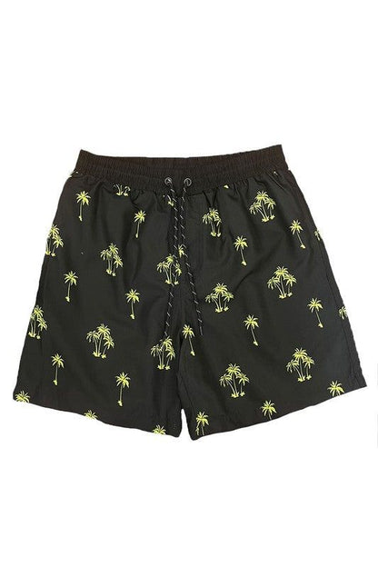 Palm Tree Print Swim Shorts New Era Fashion LLc