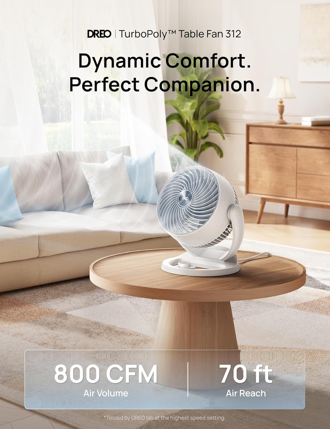 Fan for Bedroom, 12 Inches, 70ft Powerful Airflow, 25db Quiet Table Air Circulator Fans for Whole Room, 120° Adjustable Tilt, 3 Speeds, Desktop Fan for Home, Office, Kitchen New Era Fashion LLc