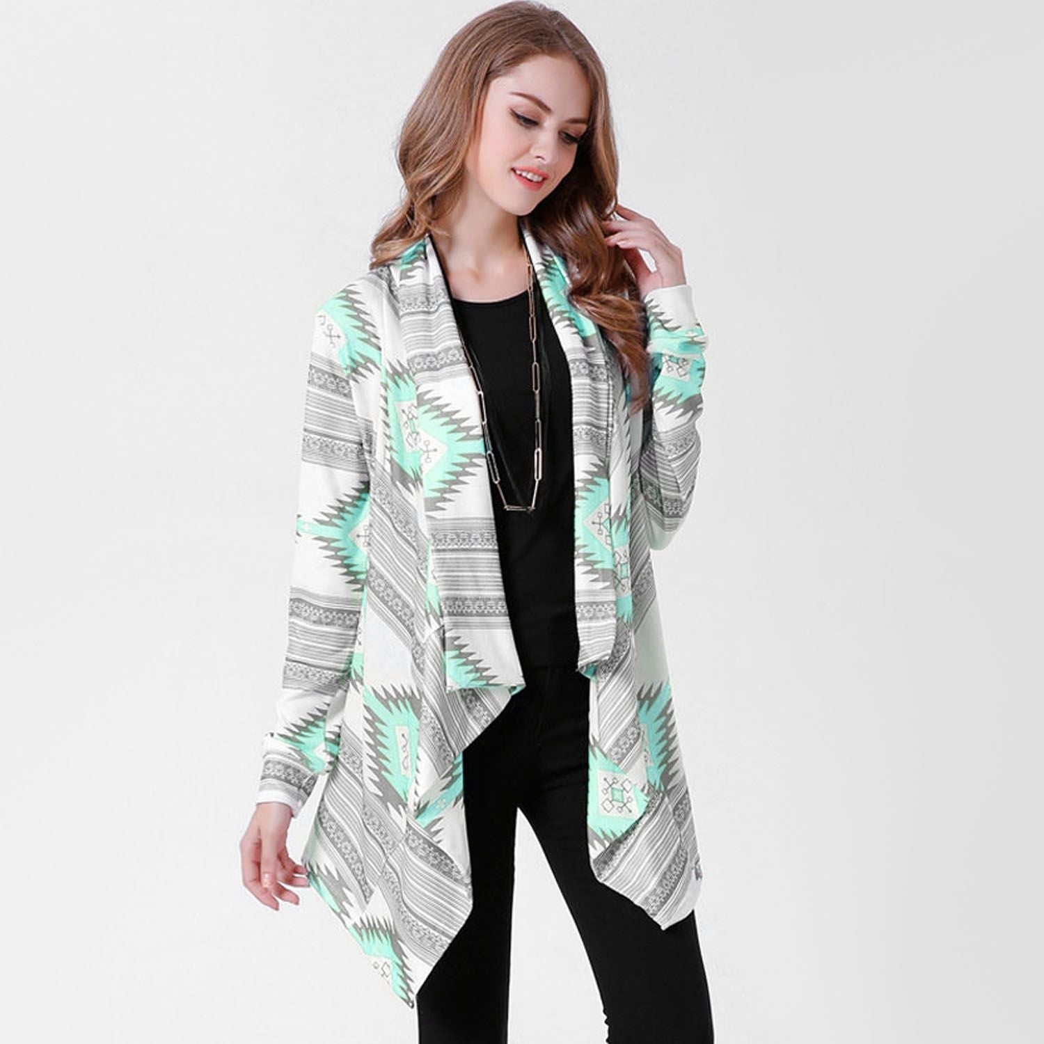 Women Open Front Cardigan Long Sleeve Shawl Neck Breathable Cardigan Well Collection New Era Fashion LLc