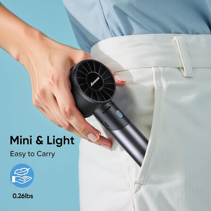 Portable Handheld Turbo Fan, Mothers Day Gifts for Mom Her Women Girl, Cool Metal Body, Rechargeable Battery Personal Fan, Mini Pocket Fans for Camping Outdoor Travel Cruise Makeup Essentials New Era Fashion LLc