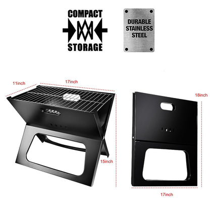 Portable BBQ Barbecue Grill Foldable Charcoal Grill Camping Garden Outdoor Travel New Era Fashion LLc