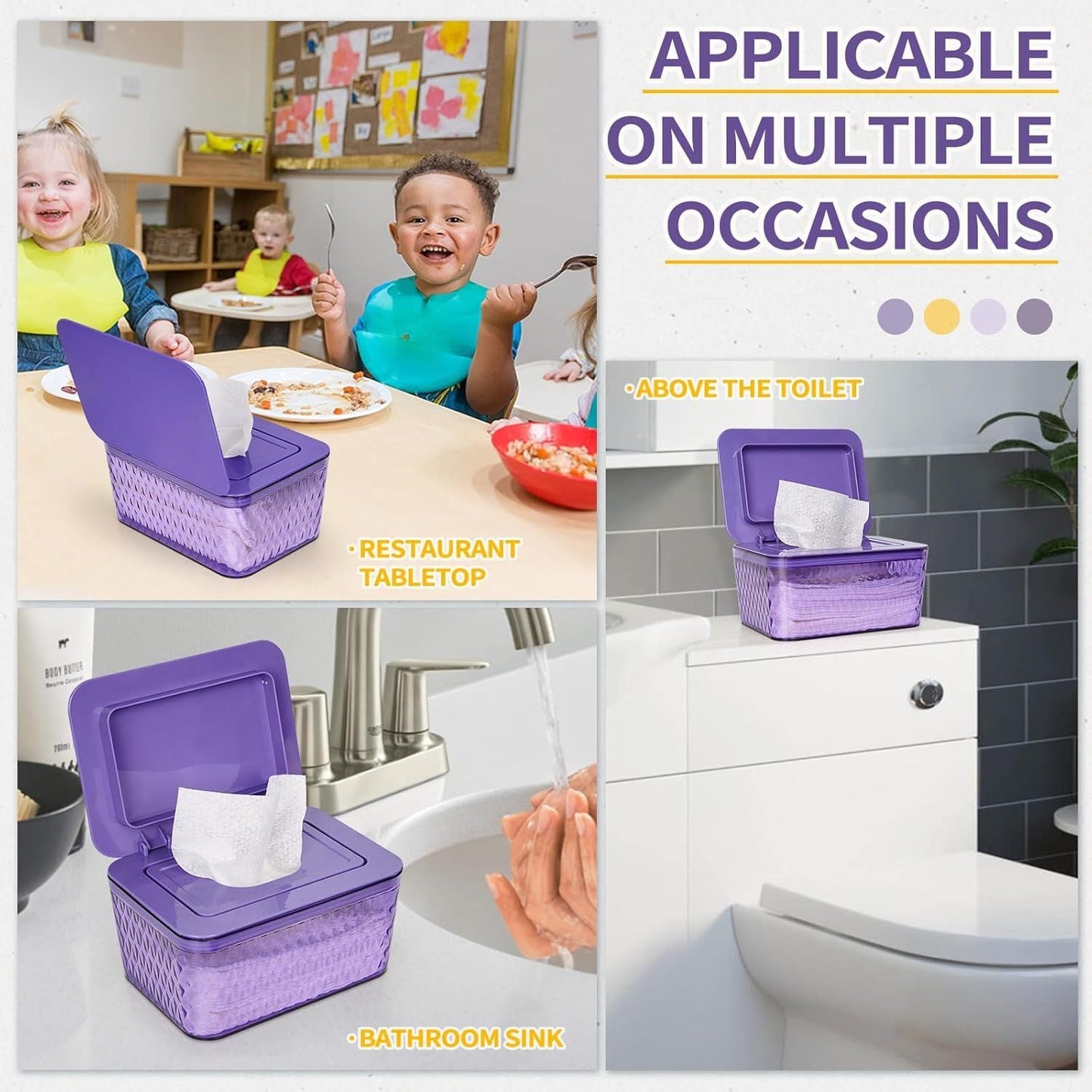 Wipes Dispenser, One-Handed Operation Wipe Holder for Baby & Adult, Seal-Designed Wipes Container for Bathroom Keep Diaper Wipes Fresh New Era Fashion LLc