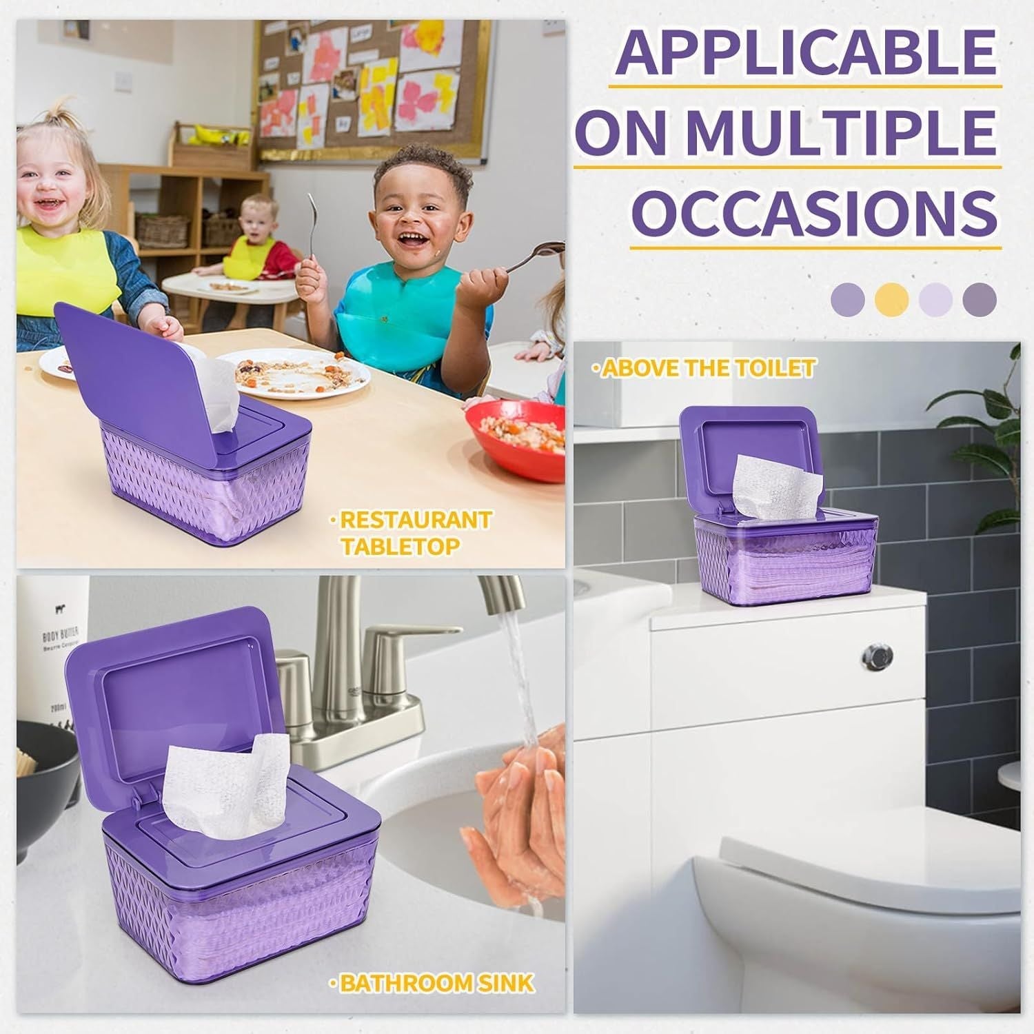 Wipes Dispenser, One-Handed Operation Wipe Holder for Baby & Adult, Seal-Designed Wipes Container for Bathroom Keep Diaper Wipes Fresh New Era Fashion LLc