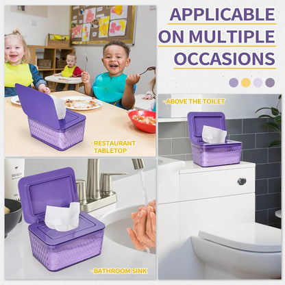 Wipes Dispenser, One-Handed Operation Wipe Holder for Baby & Adult, Seal-Designed Wipes Container for Bathroom Keep Diaper Wipes Fresh New Era Fashion LLc