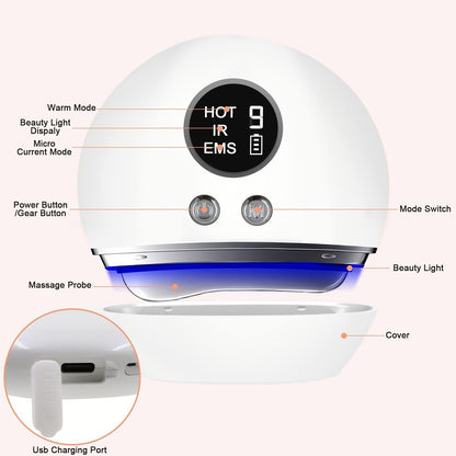 1pc Electric Gua Sha Facial Tools; Face Scraping Massager With 9 Modes; Skin Care Tool For Anti-Aging; Improve Facial Contour New Era Fashion LLc