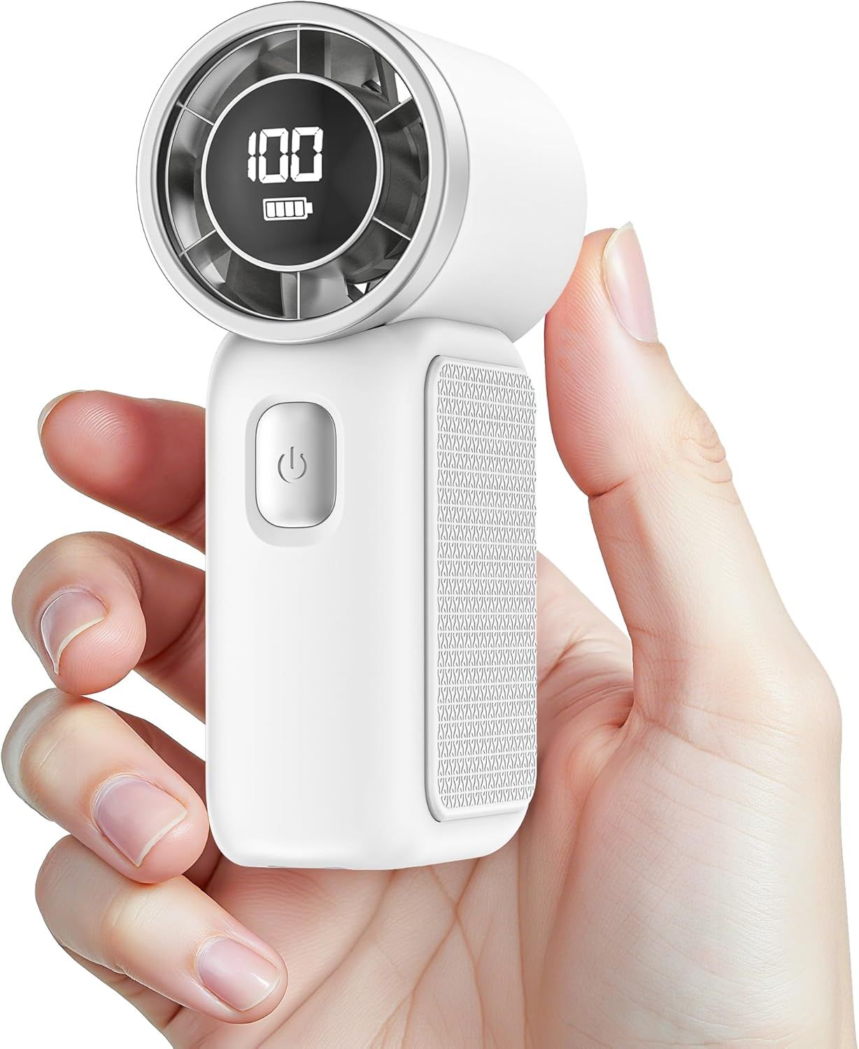 Portable Handheld Mini Fan, 6 Gear Wind, Hand Small Travel Personal Held Fans, Rechargeable Turbo Fan, Gifts for Women Men, for Camping Vacation Outdoor New Era Fashion LLc