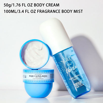 2-Piece Set, SOLO EN IBIZA Body & Hair Fragrance Mist And Body Cream Gift Box For Men And Women, Long Lasting Fragrance, 4 Different Scent, Perfect For Holiday Gifts, Dating, Daily Life, Parties New Era Fashion LLc
