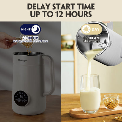 8 in 1 Automatic Nut Milk Maker Machine,35oz Multi-Functional Soy Milk Maker with 10 Blades, Plant-Based, Oat, Almond, Dairy Free Beverages with 12h Timer, Heating, Auto-clean, Keep Warm 2h New Era Fashion LLc