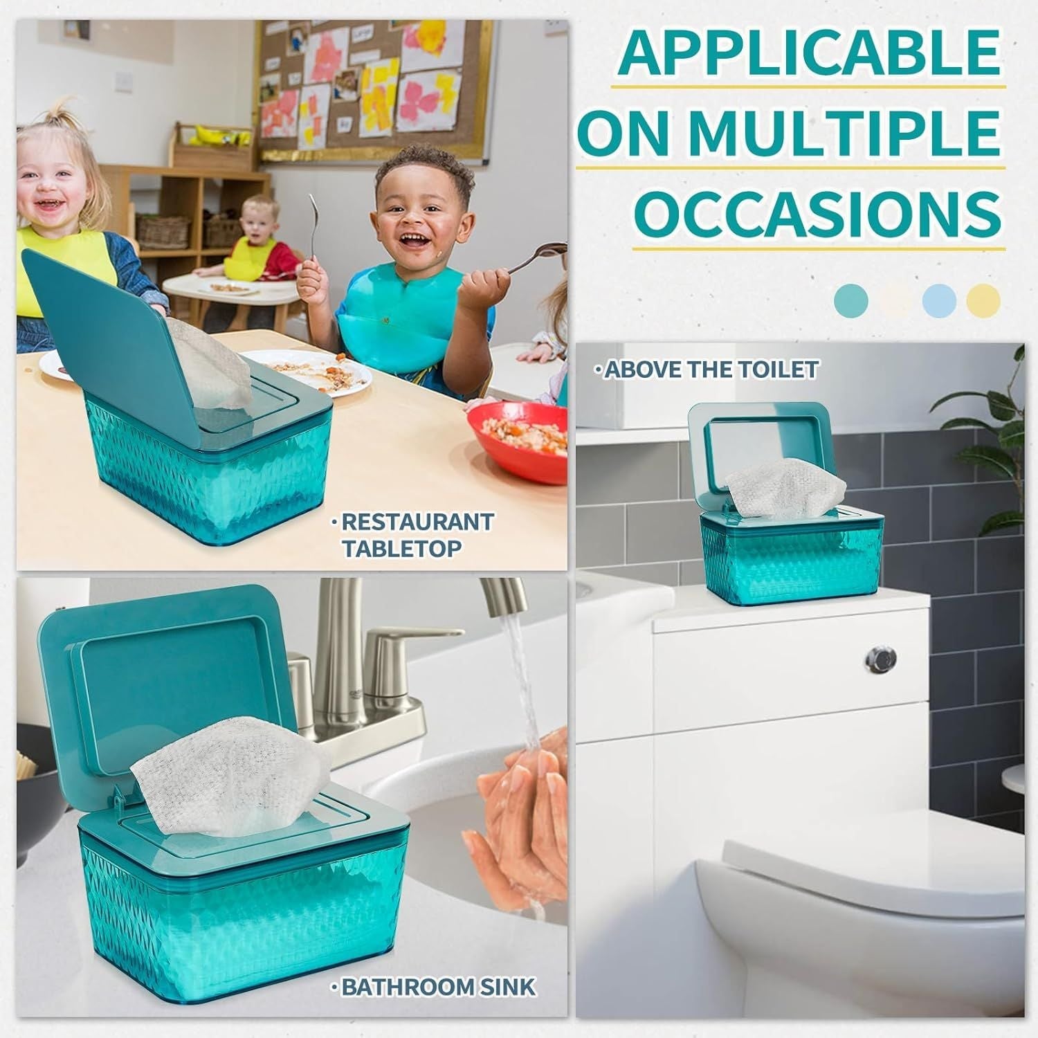 Wipes Dispenser, One-Handed Operation Wipe Holder for Baby & Adult, Seal-Designed Wipes Container for Bathroom Keep Diaper Wipes Fresh New Era Fashion LLc