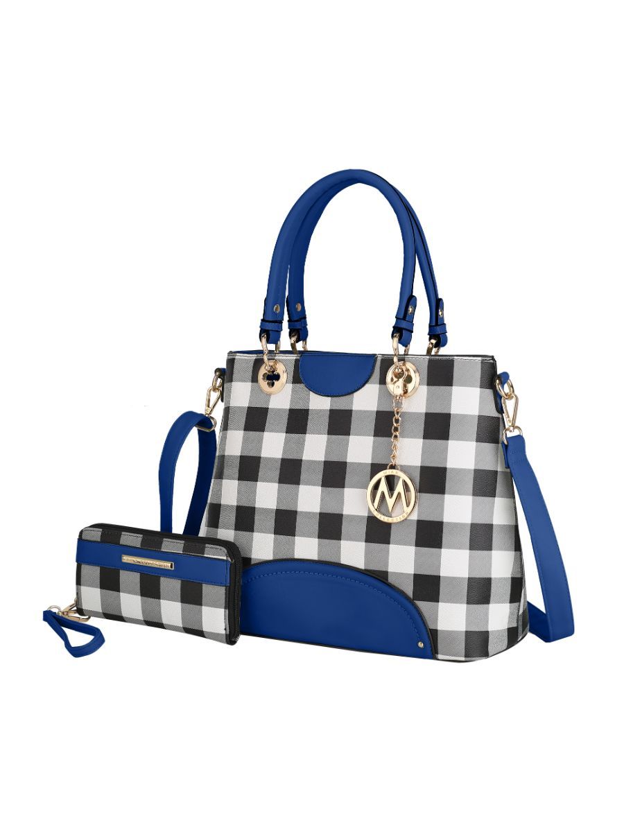 MKF Collection Gabriella Checkers Handbag with Wallet by Mia k New Era Fashion LLc