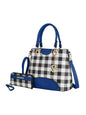 MKF Collection Gabriella Checkers Handbag with Wallet by Mia k New Era Fashion LLc