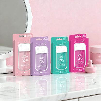 4 Scents Travel-Size Body & Hair Fragrance Mist (1.5 fl oz) - Long-Lasting Fruity & Floral Fragrance for Women, Dates & Gifts New Era Fashion LLc