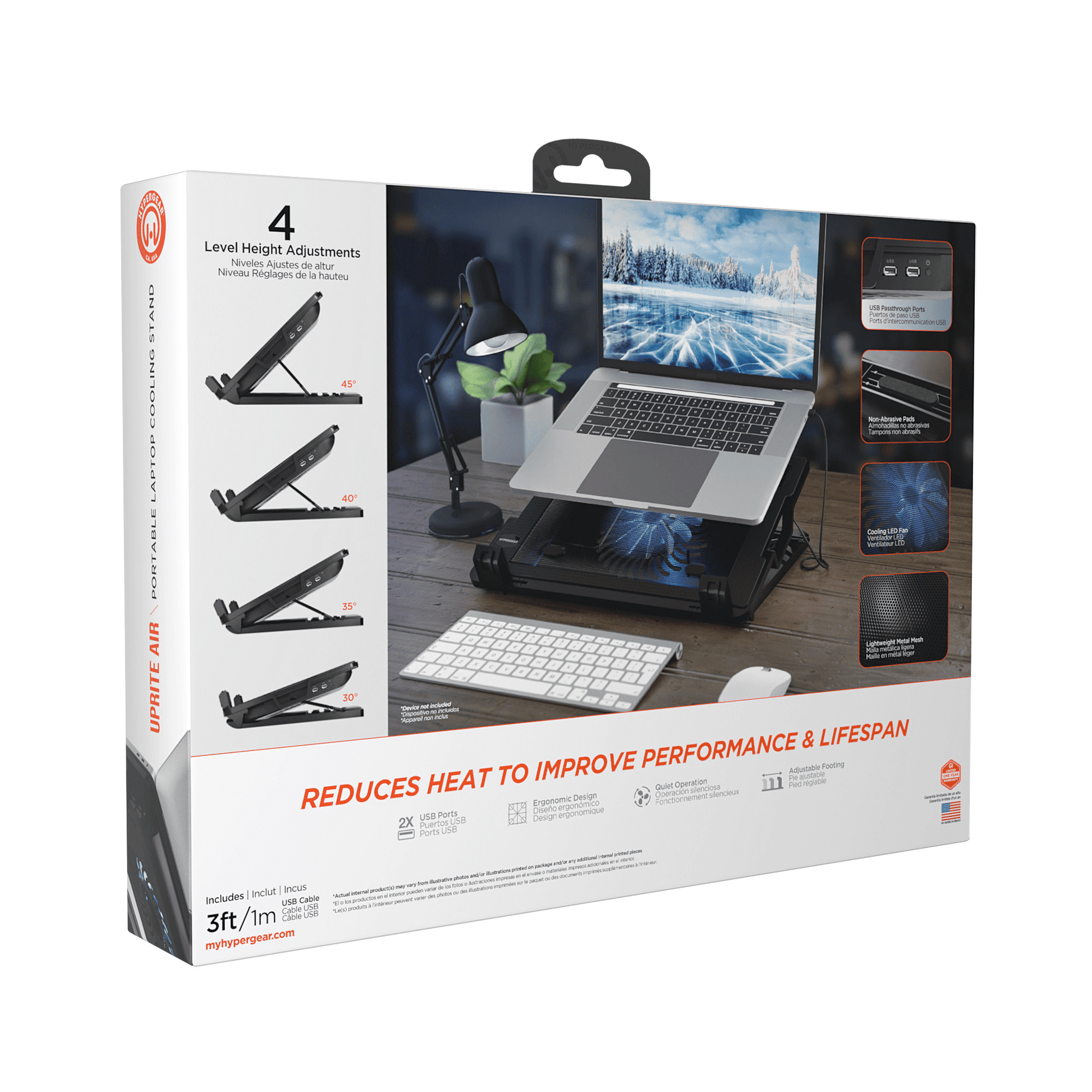 HyperGear UpRite Air Portable Laptop Cooling Stand New Era Fashion LLc