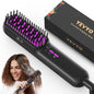 Hair Straightener Brush, Ionic Plus Steam Straightening Brush for Smooth, Anti-frizz Hair, Anti-Scald Ceramic Straightening Comb, Heated Straightener Brush Flat Iron Fast Heating for Home Salon New Era Fashion LLc