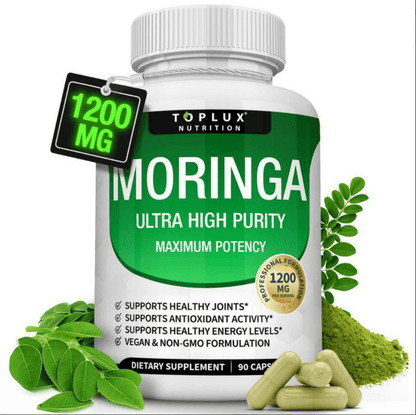 Moringa Capsules 1200mg - Pure Moringa Powder For Immune, Gut Health 90 Capsules New Era Fashion LLc
