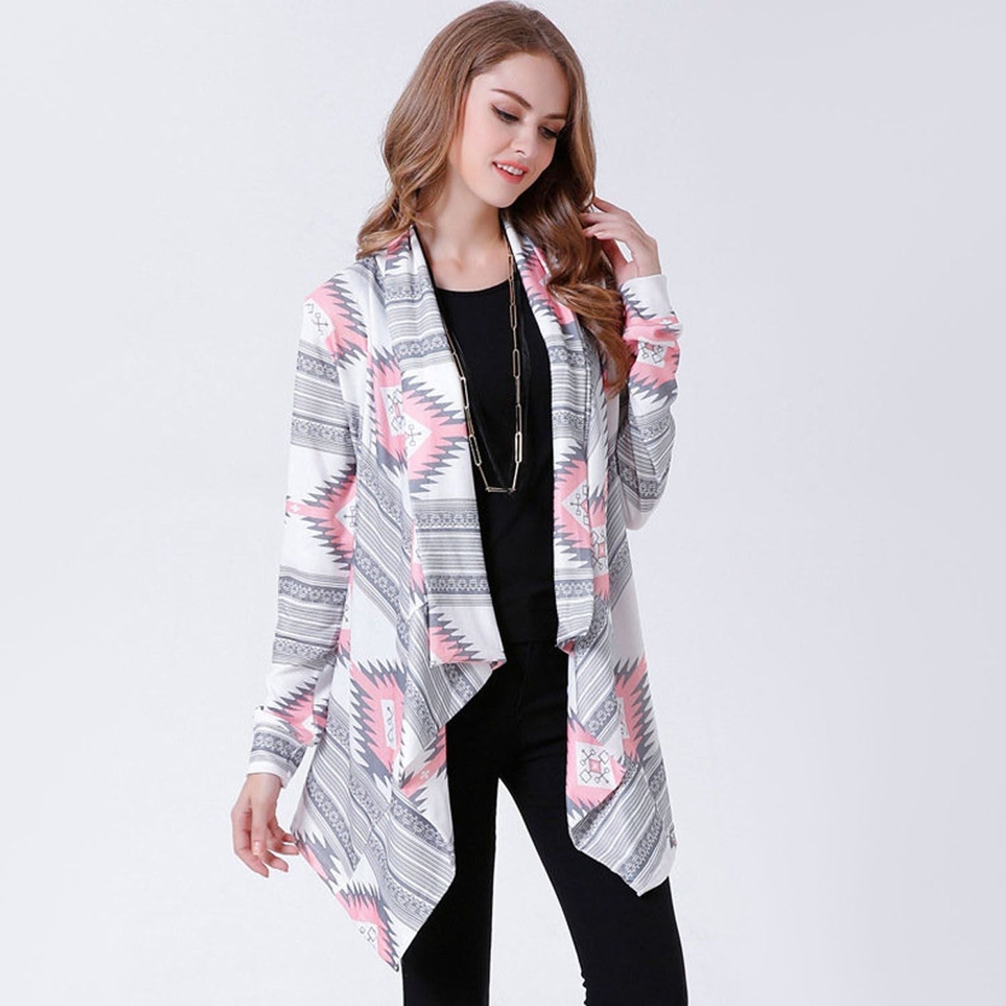 Women Open Front Cardigan Long Sleeve Shawl Neck Breathable Cardigan Well Collection New Era Fashion LLc