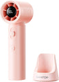 Portable Handheld Turbo Fan, 100 Gear High Speed, Up to 12H Rechargeable Personal Fan with Digital Display, Detachable Base & Lanyard, Small Travel Essentials Cooling Gifts for Women Men New Era Fashion LLc