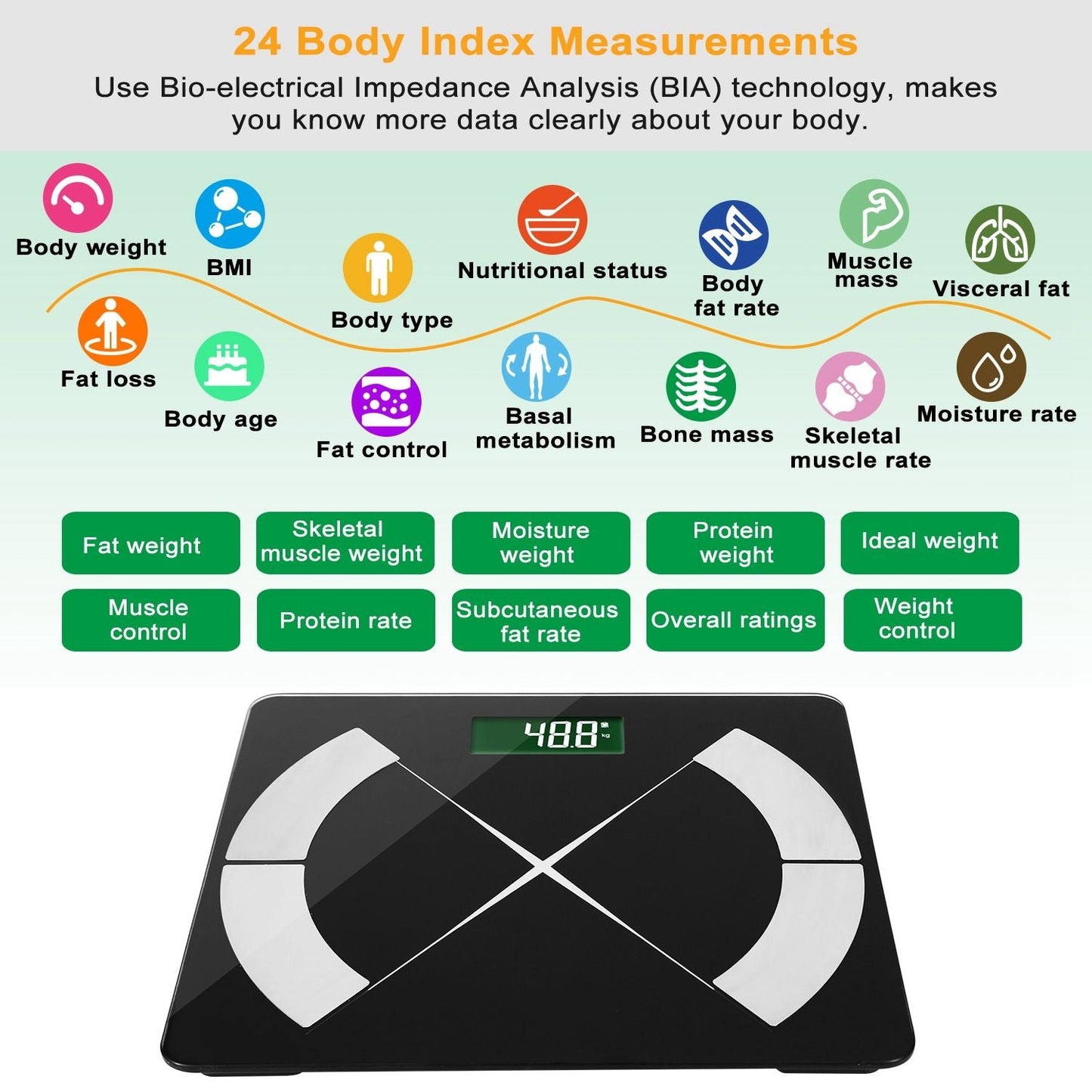 Smart Body Composition Scale Fat Monitor Digital APP Scale BMI Health Analyzer New Era Fashion LLc