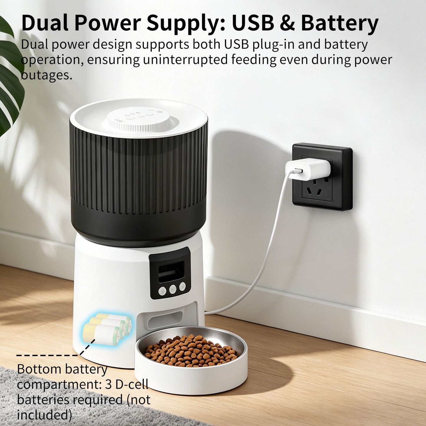Intelligent fully automatic pet feeder, timed and quantified feeding, remote control is more worry free New Era Fashion LLc