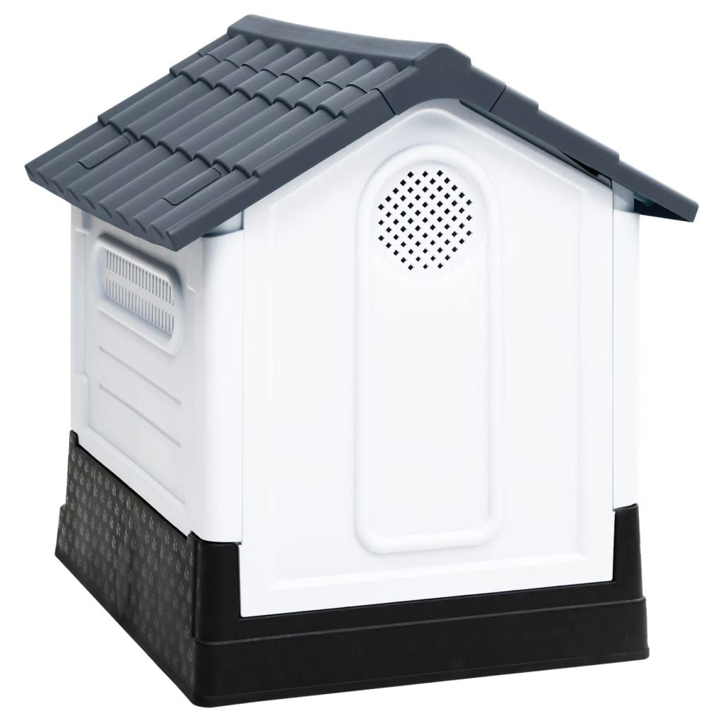 Dog House Grey, White, Black Polypropylene Small Durable New Era Fashion LLc