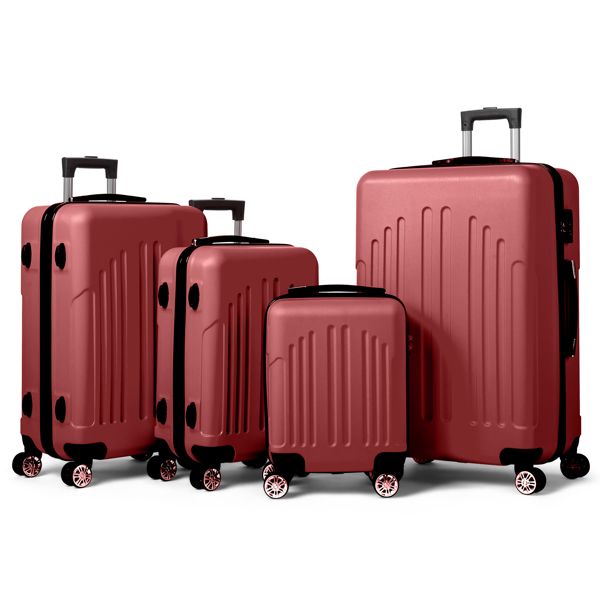 FCH Curved Vertical Stripe 4-in-1 Trolley Case - Retro Red New Era Fashion LLc
