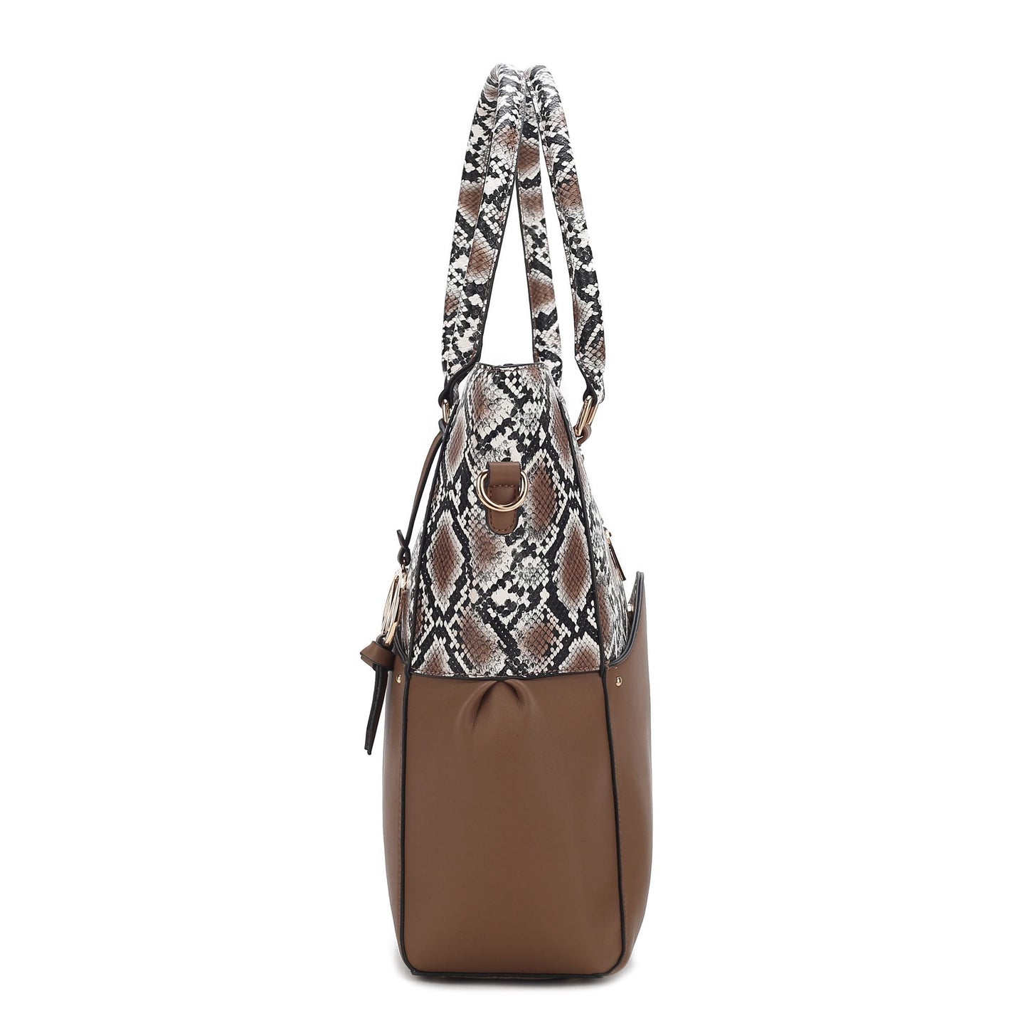 MKF Collection Iris Snake Embossed Vegan Leather Women Tote Bag with matching Wristlet Pouch by Mia k New Era Fashion LLc