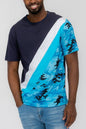 Men's Short Sleeve Camo Color Block Tee for Casual Wear New Era Fashion LLc