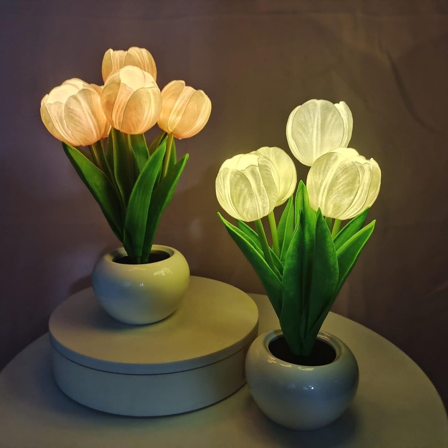 Tulip Lamp - LED Replica Tulip Table Lamp with Flower Vase for Desktop Decoration. Suitable for home, living room, desktop decoration, holiday gifts, atmosphere decoration lamps. Powered by USB New Era Fashion LLc