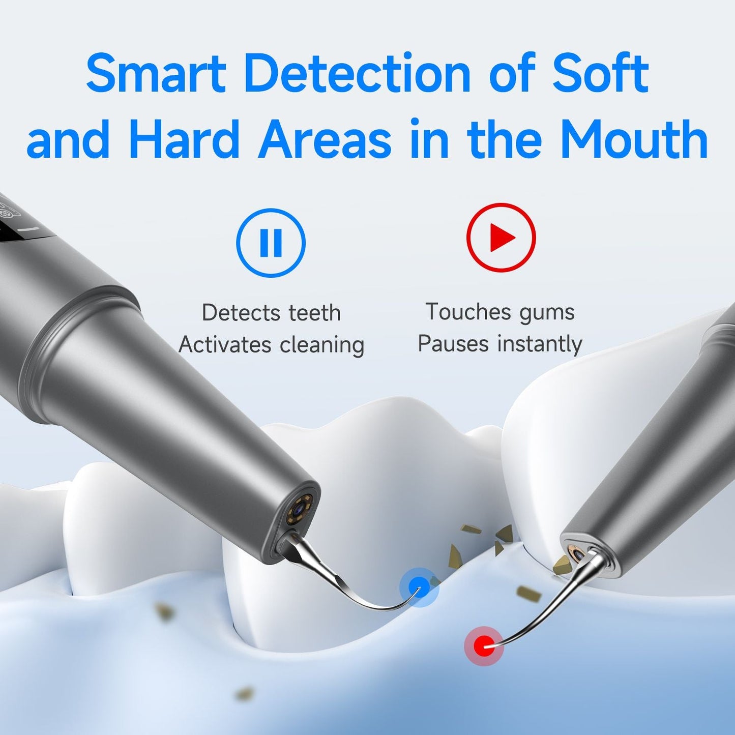 Home stone-removing device, visual ultrasonic dental cleaner for removing tartar and dental plaque, crescent-shaped dental cleaning tool New Era Fashion LLc