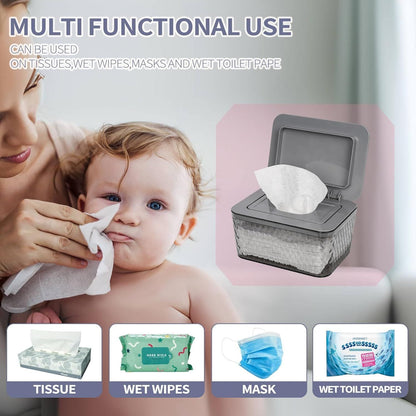 Wipes Dispenser, One-Handed Operation Wipe Holder for Baby & Adult, Seal-Designed Wipes Container for Bathroom Keep Diaper Wipes Fresh New Era Fashion LLc