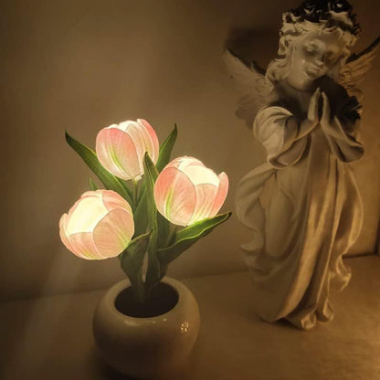 Tulip Lamp - LED Replica Tulip Table Lamp with Flower Vase for Desktop Decoration. Suitable for home, living room, desktop decoration, holiday gifts, atmosphere decoration lamps. Powered by USB New Era Fashion LLc