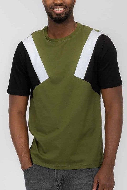 Weiv Mens Color Block Short Sleeve Tshirt New Era Fashion LLc