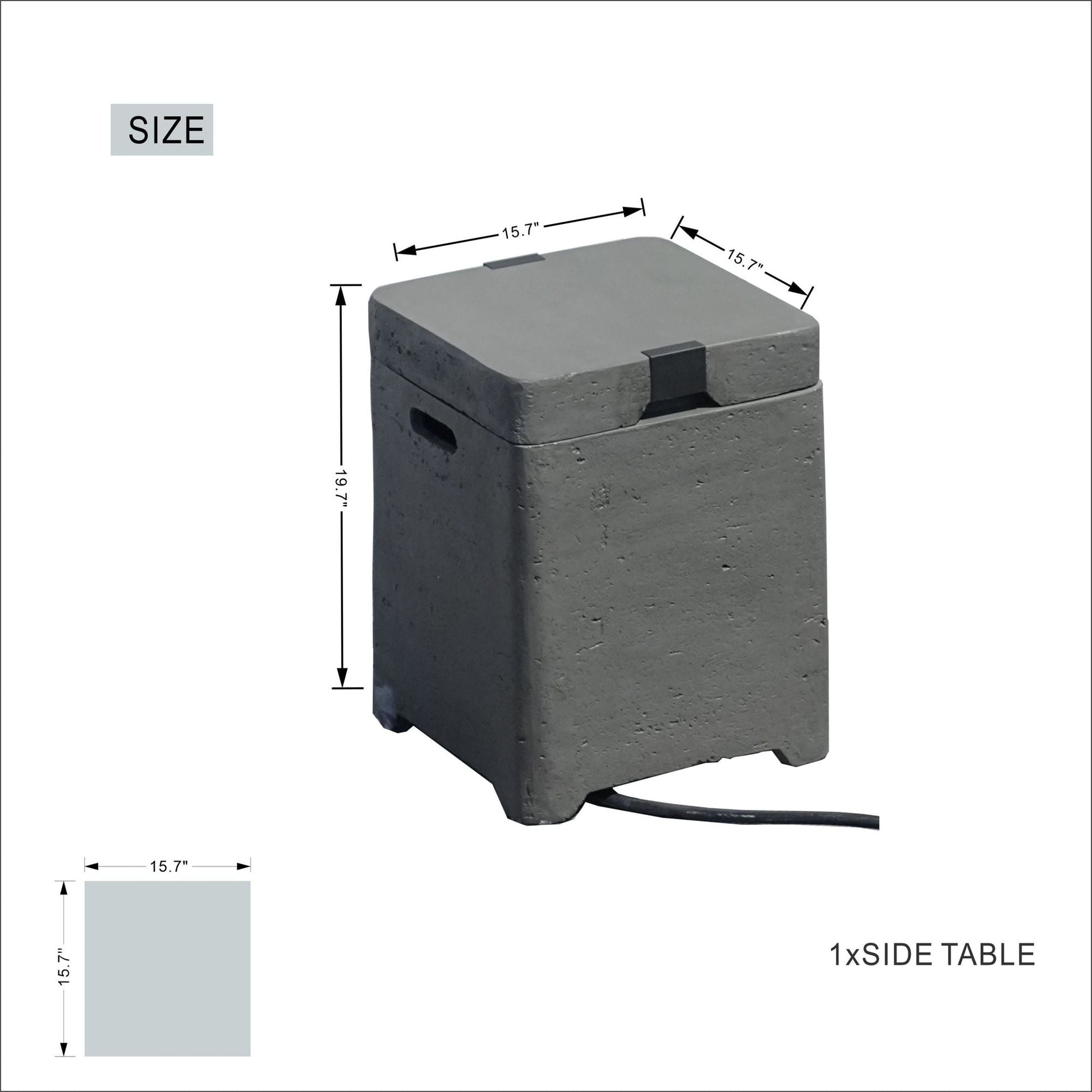 7-Piece Patio Aluminum Sofa Set with Rectangular Firepit Table & Side Table New Era Fashion LLc