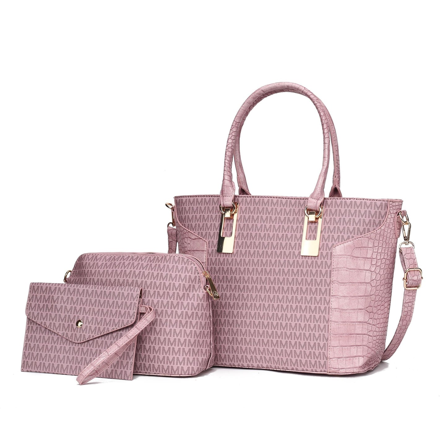 MKF Collection Shonda 3PC Tote with Cosmetic Pouch & Wristlet by Mia k New Era Fashion LLc