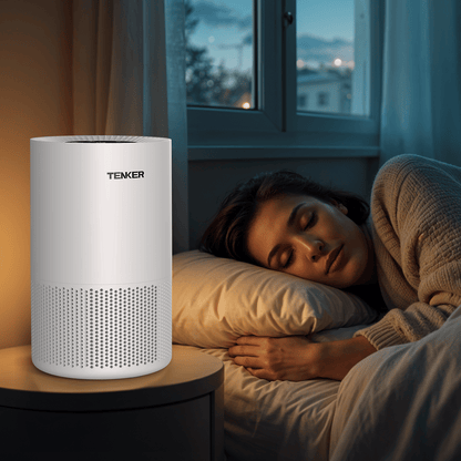 TENKER AP-6980 Air Purifier White US 1300ft² Large Rooms H13 Heap 3-Stage Filtration 3 Speeds 3 Timer w/Light Air Cleaner Machine New Era Fashion LLc