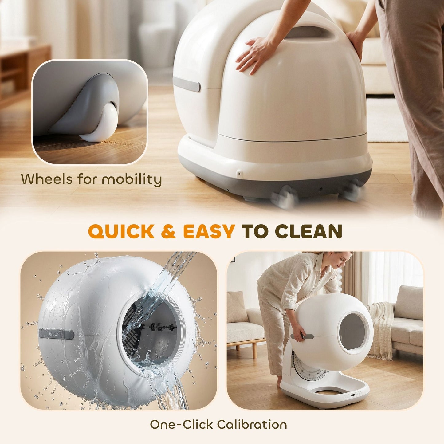 72L Automatic Litter Box, Self Cleaning Litter Box, App Control, Odor & Noise Control, Safety Sensors, Deodorant Gel New Era Fashion LLc