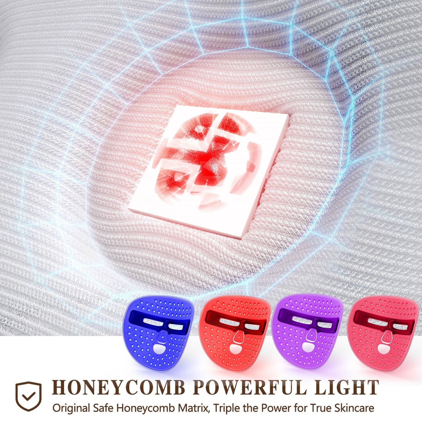 LED Face Mask Facial Care Tool, Red Light Therapy Mask for Face for Skincare at Home Travel New Era Fashion LLc