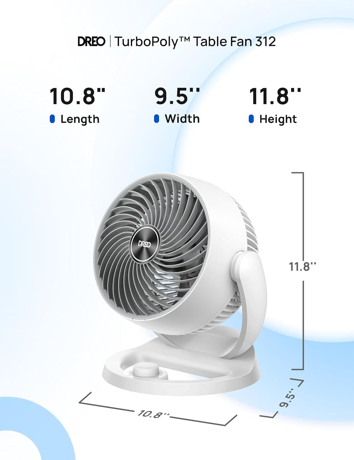Fan for Bedroom, 12 Inches, 70ft Powerful Airflow, 25db Quiet Table Air Circulator Fans for Whole Room, 120° Adjustable Tilt, 3 Speeds, Desktop Fan for Home, Office, Kitchen New Era Fashion LLc
