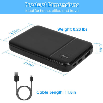 Power Bank Portable Phone Charger for Home Office Travel External Battery Pack with 1 Micro USB Cable Fit For IOSPhone 13/12 Samsung Galaxy S21 And More New Era Fashion LLc