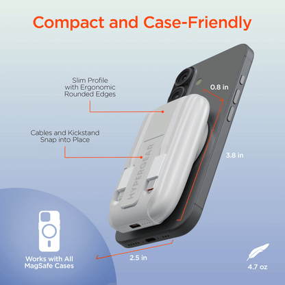 HyperGear Mag Grip Go 5000mAh Wireless Power Bank New Era Fashion LLc
